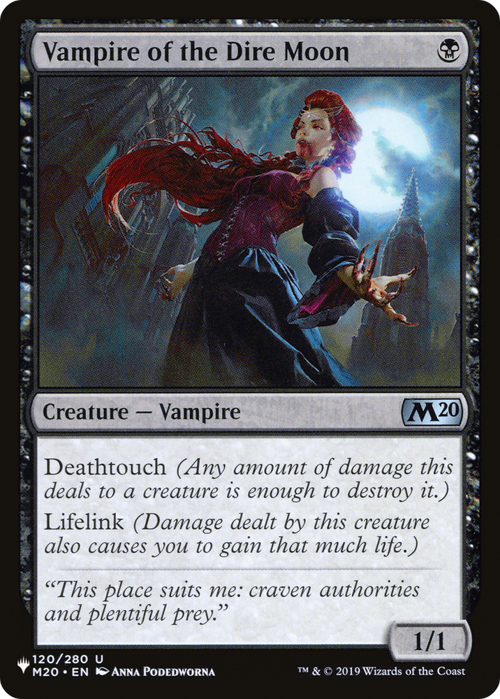 Vampire of the Dire Moon [The List] Magic: The Gathering