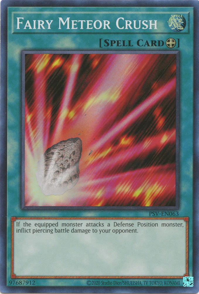 Fairy Meteor Crush (25th Anniversary) [PSV-EN063] Super Rare - Yugioh Cards For Your TCG Needs!
