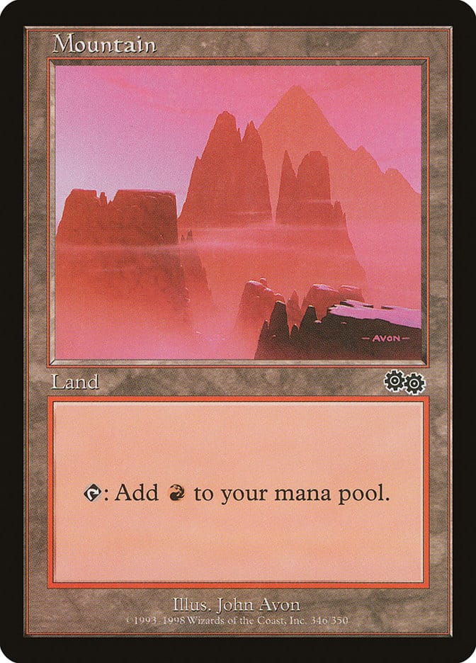 Mountain (346) [Urza's Saga] Magic: The Gathering