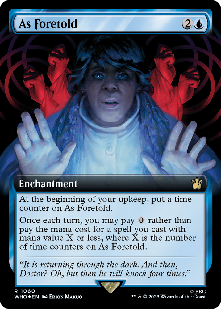 As Foretold (Extended Art) (Surge Foil) [Doctor Who] Magic: The Gathering