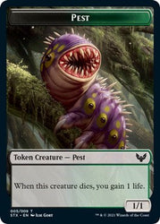 Elemental // Pest Double-Sided Token [Strixhaven: School of Mages Tokens] Magic: The Gathering