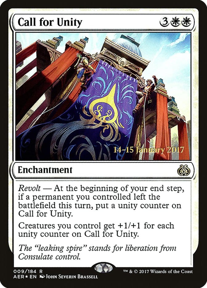 Call for Unity [Aether Revolt Prerelease Promos] Magic: The Gathering