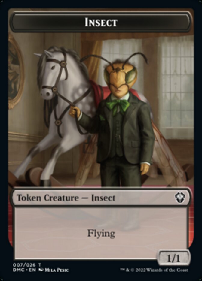 Phyrexian // Insect Double-Sided Token [Dominaria United Tokens] Magic: The Gathering