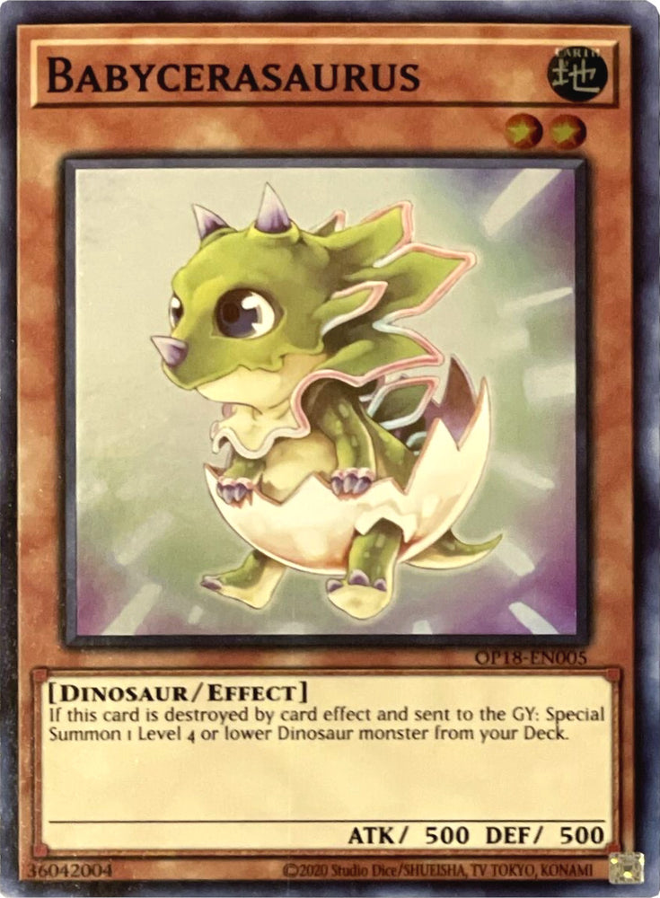 Babycerasaurus [OP18-EN005] Super Rare - Yugioh Cards For Your TCG Needs!