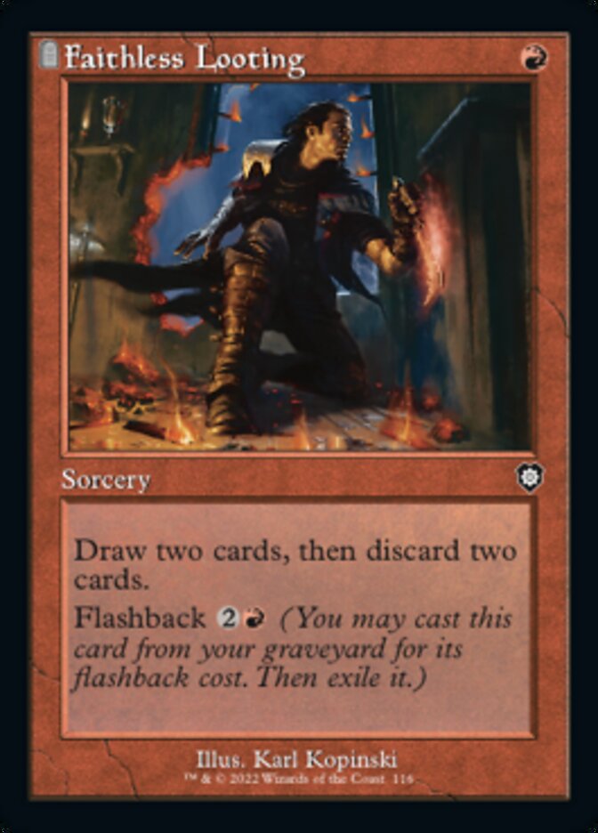 Faithless Looting (Retro) [The Brothers' War Commander] Magic: The Gathering