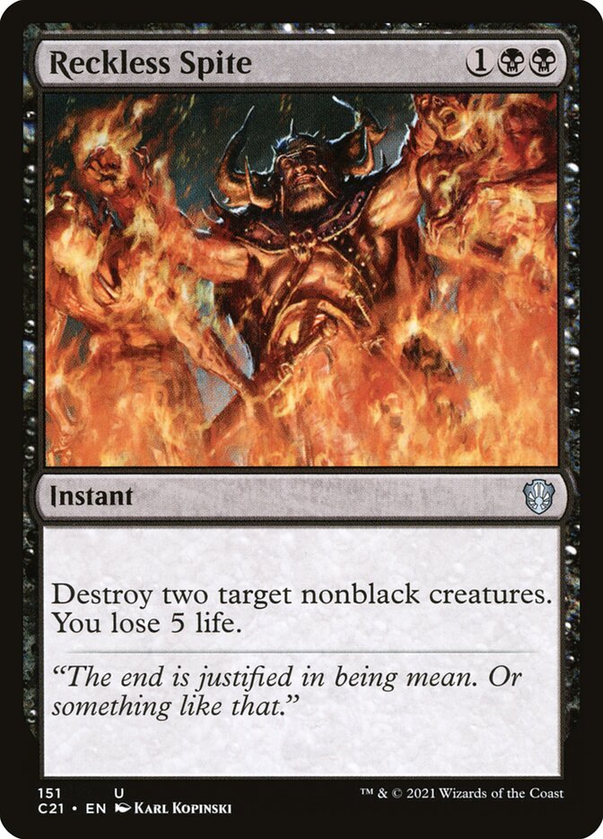 Reckless Spite [Commander 2021] Magic: The Gathering