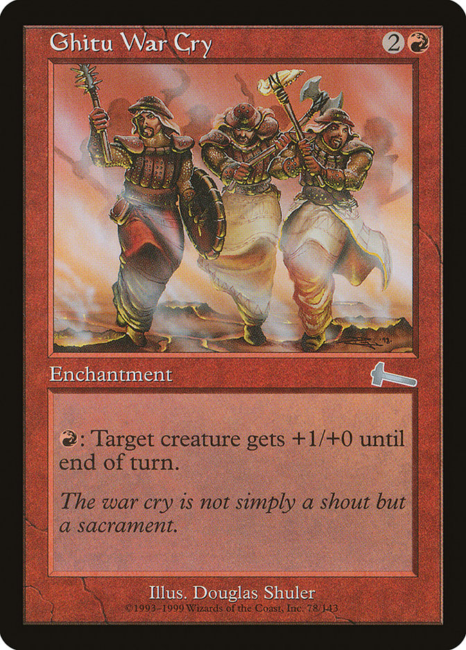 Ghitu War Cry [Urza's Legacy] Magic: The Gathering
