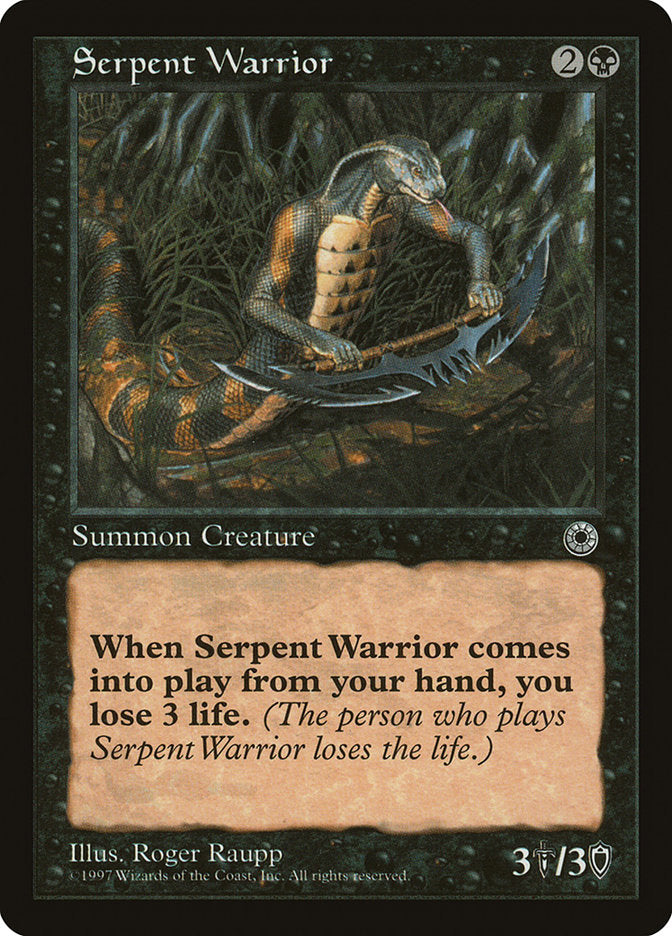 Serpent Warrior [Portal] Magic: The Gathering