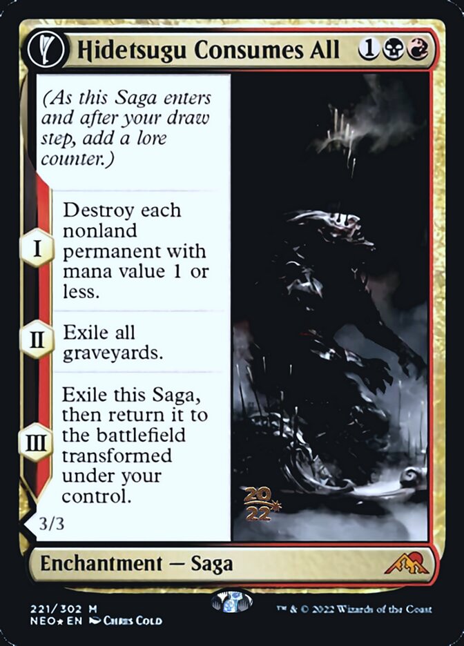 Hidetsugu Consumes All // Vessel of the All-Consuming [Kamigawa: Neon Dynasty Prerelease Promos] Magic: The Gathering