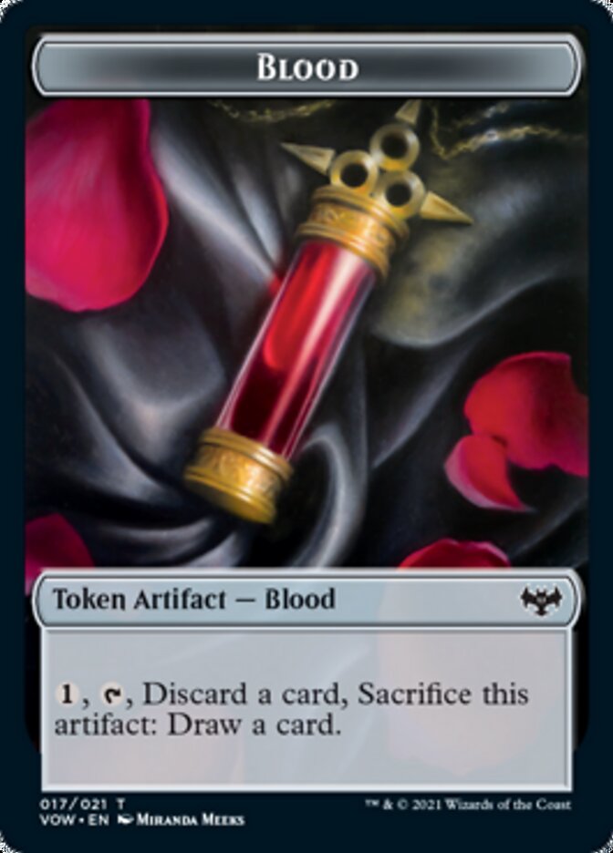 Blood // Boar Double-Sided Token [Innistrad: Crimson Vow Tokens] Magic: The Gathering