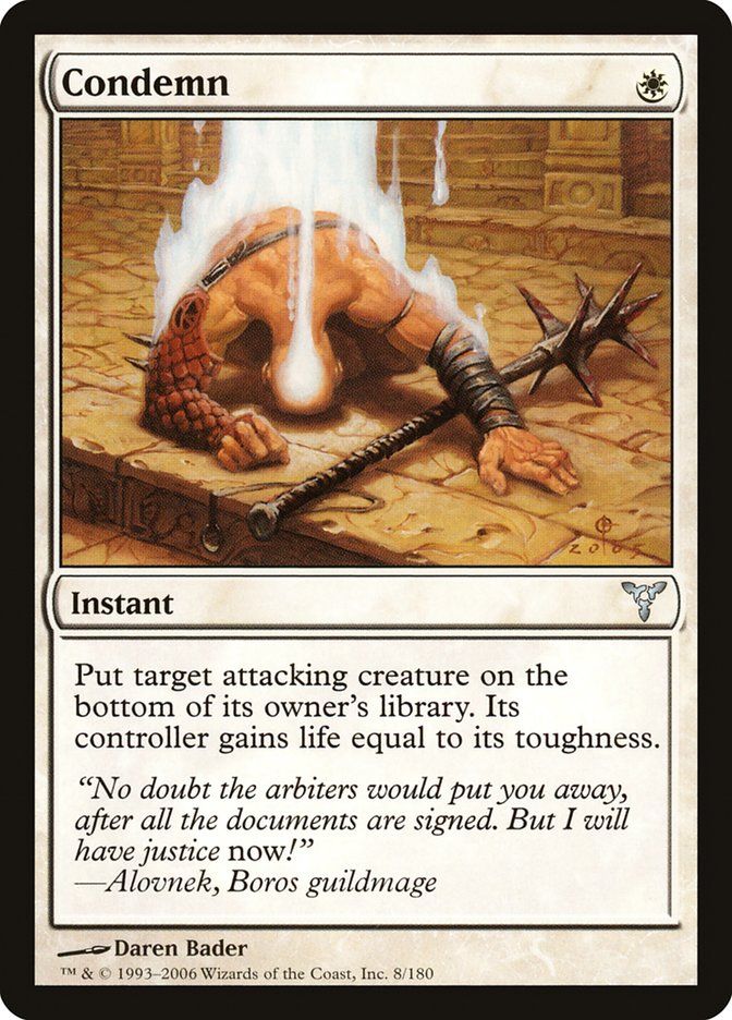 Condemn [Dissension] Magic: The Gathering
