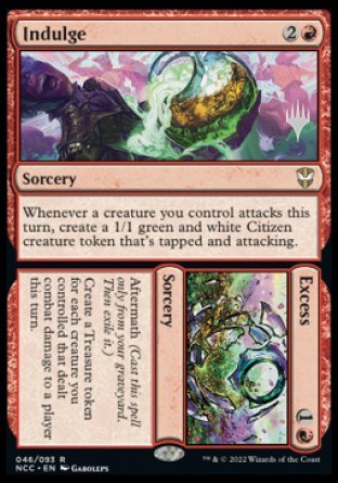 Indulge // Excess (Promo Pack) [Streets of New Capenna Commander Promos] Magic: The Gathering