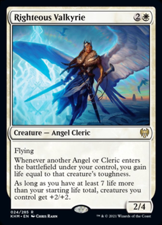 Righteous Valkyrie [Kaldheim] Magic: The Gathering