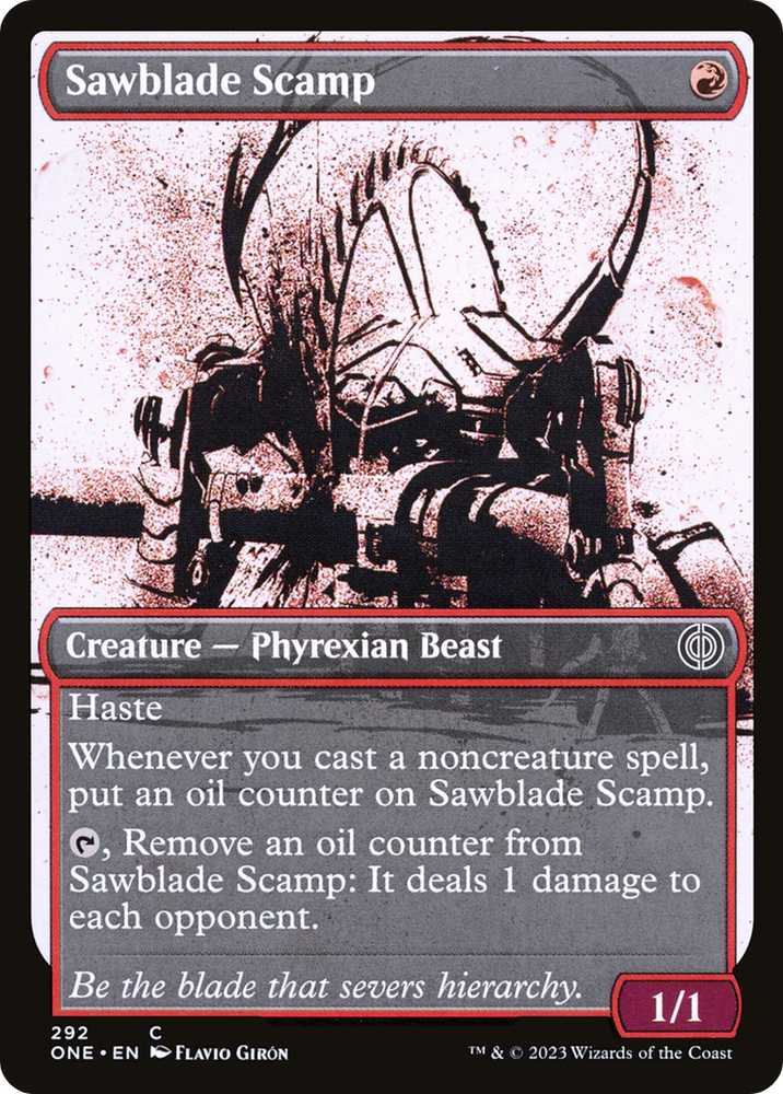 Sawblade Scamp (Showcase Ichor) [Phyrexia: All Will Be One] Magic: The Gathering