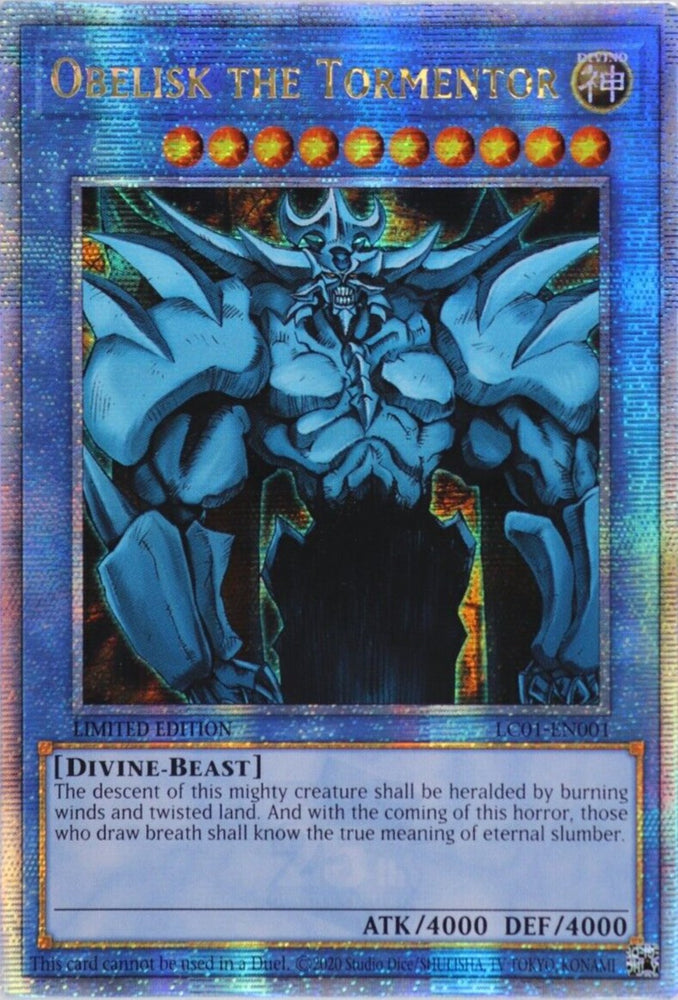Obelisk the Tormentor (25th Anniversary) [LC01-EN001] Quarter Century Secret Rare - Yugioh Cards For Your TCG Needs!