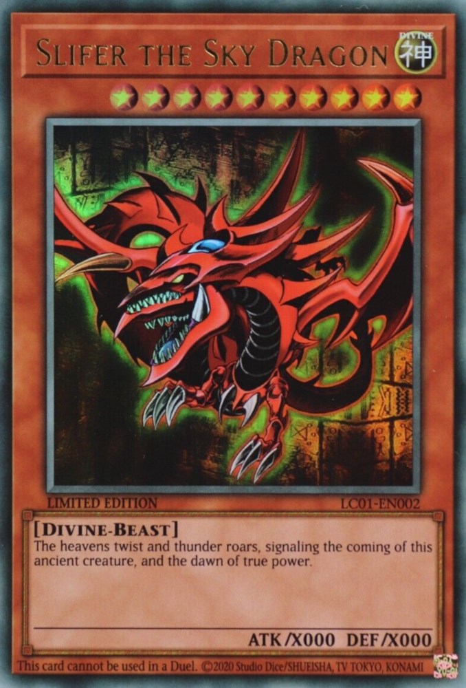 Slifer the Sky Dragon (25th Anniversary) [LC01-EN002] Ultra Rare - Yugioh Cards For Your TCG Needs!
