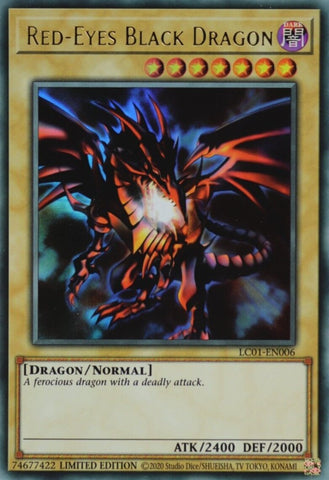 Red-Eyes Black Dragon (25th Anniversary) [LC01-EN006] Ultra Rare - Yugioh Cards For Your TCG Needs!
