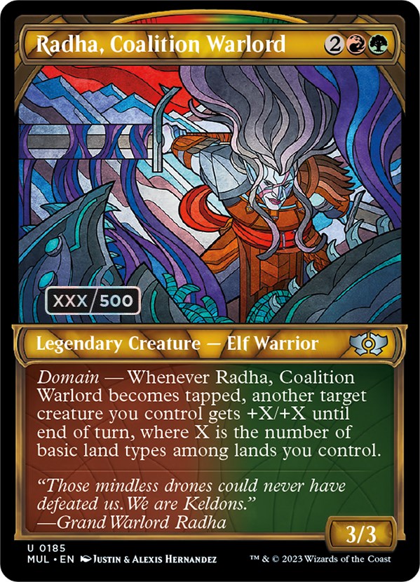 Radha, Coalition Warlord (Serialized) [Multiverse Legends] Magic: The Gathering