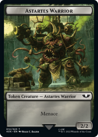 Astartes Warrior // Plaguebearer of Nurgle Double-Sided (Surge Foil) [Warhammer 40,000 Tokens] Magic: The Gathering