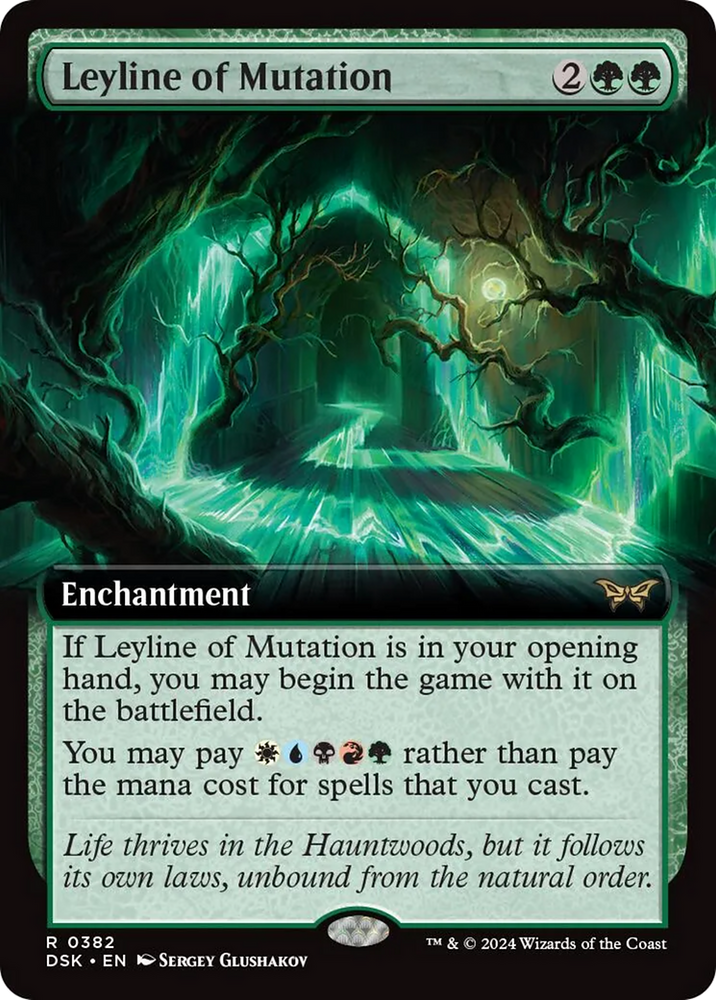 Leyline of Mutation (Extended Art) [Duskmourn: House of Horror] Magic: The Gathering