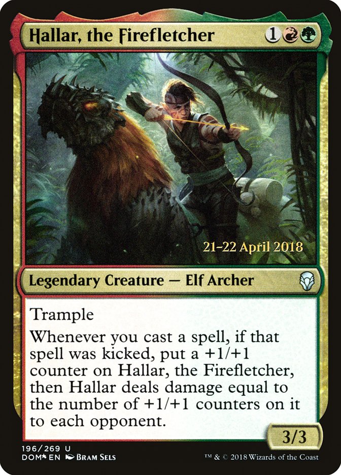 Hallar, the Firefletcher [Dominaria Prerelease Promos] Magic: The Gathering