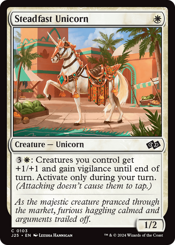Steadfast Unicorn [Foundations Jumpstart] Magic: The Gathering