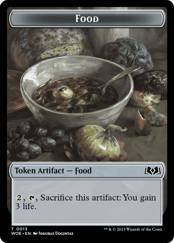 Knight // Food (0013) Double-Sided Token [Wilds of Eldraine Tokens] Magic: The Gathering