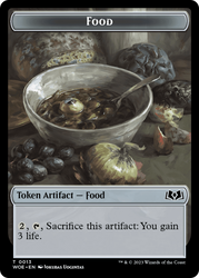 Knight // Food (0013) Double-Sided Token [Wilds of Eldraine Tokens] Magic: The Gathering