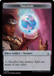 Treasure (20) // Spirit (13) Double-Sided Token [March of the Machine Tokens] Magic: The Gathering