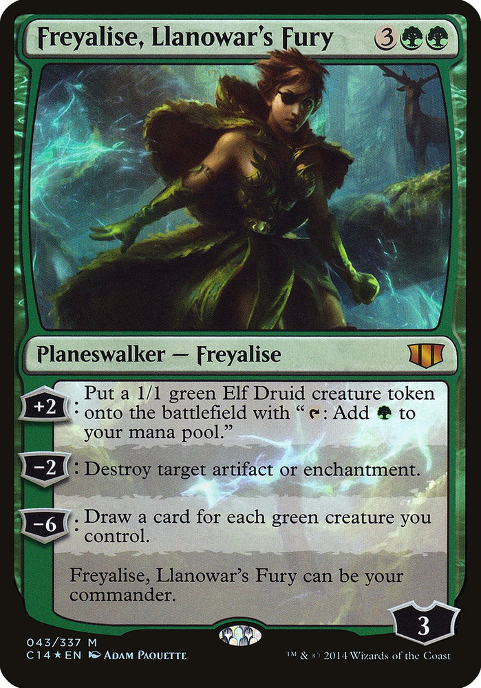 Freyalise, Llanowar's Fury (Oversized) [Commander 2014 Oversized] Magic: The Gathering