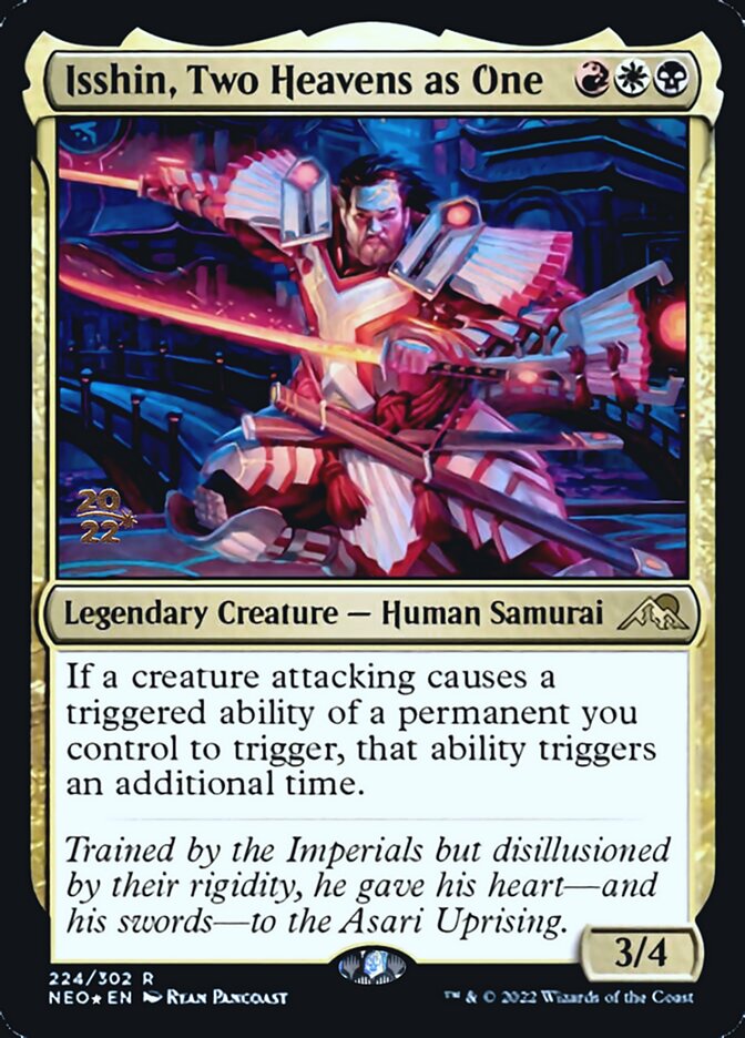 Isshin, Two Heavens as One [Kamigawa: Neon Dynasty Prerelease Promos] Magic: The Gathering