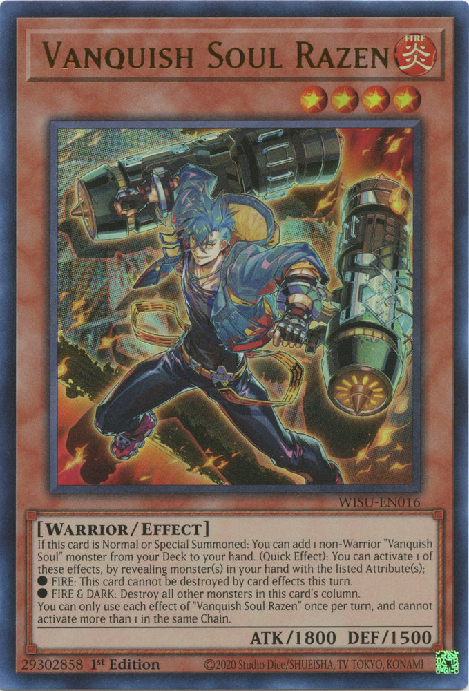 Vanquish Soul Razen [WISU-EN016] Ultra Rare - Yugioh Cards For Your TCG Needs!