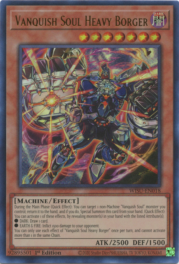 Vanquish Soul Heavy Borger [WISU-EN018] Ultra Rare - Yugioh Cards For Your TCG Needs!