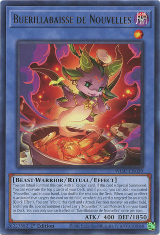 Buerillabaisse de Nouvelles [WISU-EN029] Rare - Yugioh Cards For Your TCG Needs!