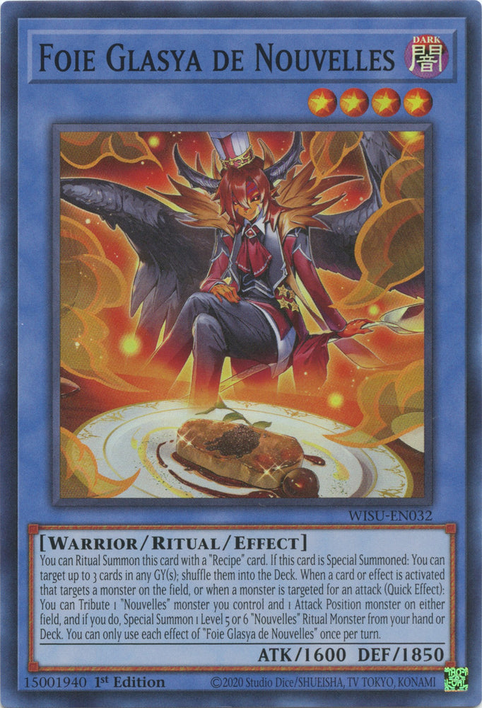 Foie Glasya de Nouvelles [WISU-EN032] Super Rare - Yugioh Cards For Your TCG Needs!