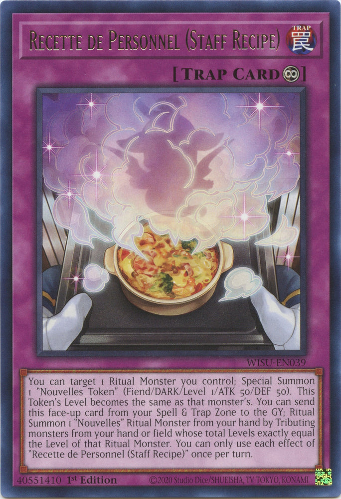 Recette de Personnel (Staff Recipe) [WISU-EN039] Rare - Yugioh Cards For Your TCG Needs!