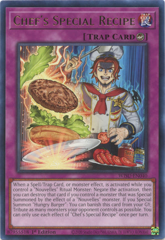 Chef's Special Recipe [WISU-EN040] Rare - Yugioh Cards For Your TCG Needs!