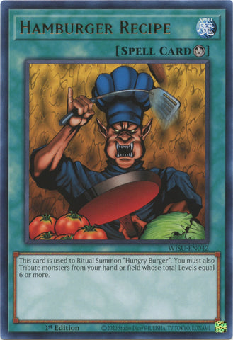 Hamburger Recipe [WISU-EN042] Rare - Yugioh Cards For Your TCG Needs!