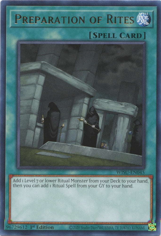 Preparation of Rites [WISU-EN045] Rare - Yugioh Cards For Your TCG Needs!