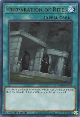 Preparation of Rites [WISU-EN045] Rare - Yugioh Cards For Your TCG Needs!