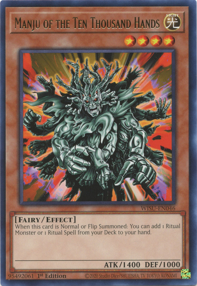 Manju of the Ten Thousand Hands [WISU-EN046] Rare - Yugioh Cards For Your TCG Needs!