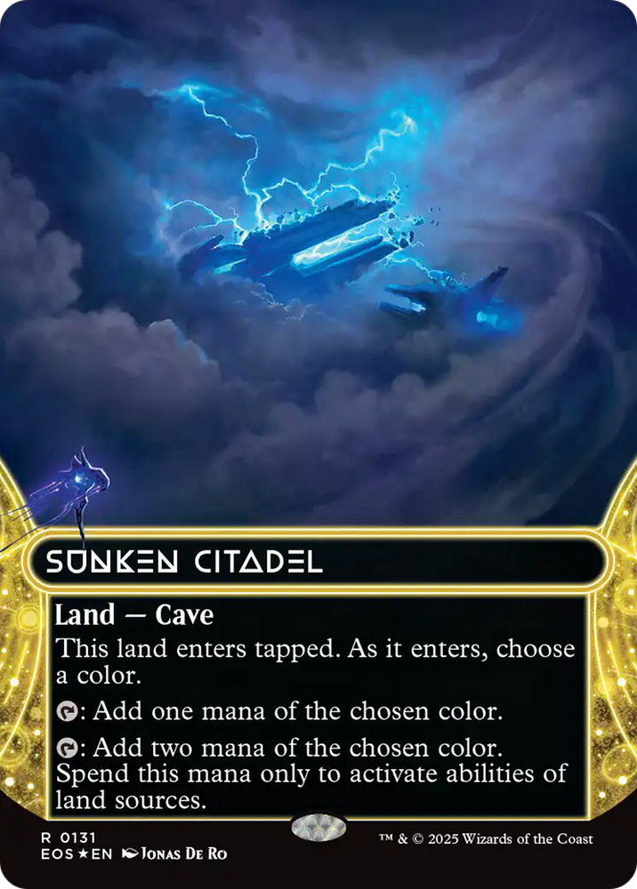 Sunken Citadel (0131) (Borderless) (Galaxy Foil) [Edge of Eternities: Stellar Sights] Magic: The Gathering