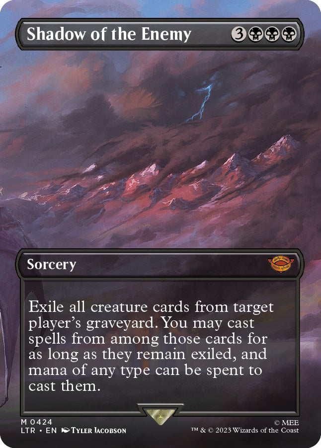 Shadow of the Enemy (Borderless Alternate Art) [The Lord of the Rings: Tales of Middle-Earth] Magic: The Gathering