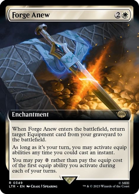 Forge Anew (Extended Art) [The Lord of the Rings: Tales of Middle-Earth] Magic: The Gathering