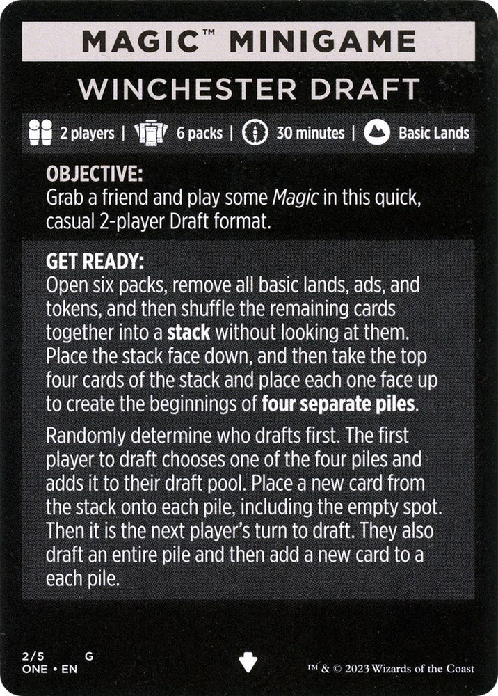 Winchester Draft (Magic Minigame) [Phyrexia: All Will Be One Minigame] Magic: The Gathering