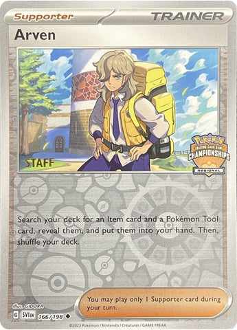 Arven (166/198) (Staff Regional Championships) [League & Championship Cards] Pokémon