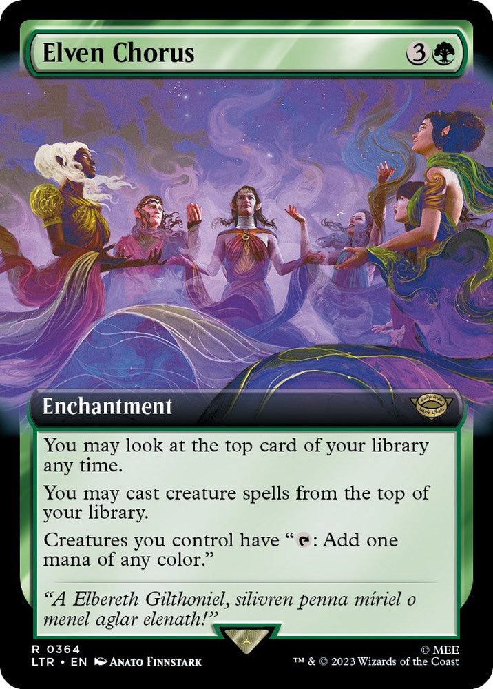 Elven Chorus (Extended Art) [The Lord of the Rings: Tales of Middle-Earth] Magic: The Gathering