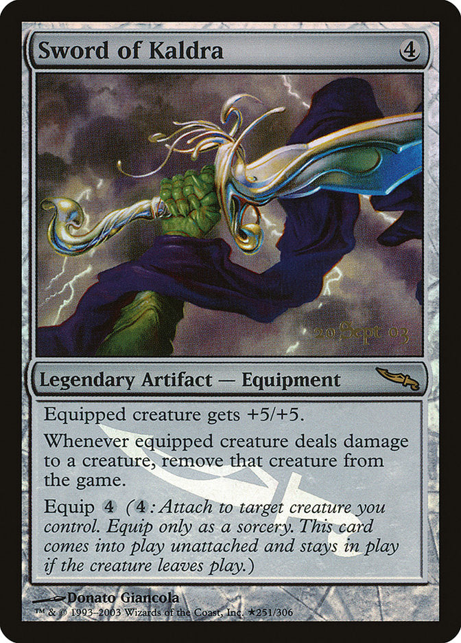Sword of Kaldra [Mirrodin Promos] Magic: The Gathering