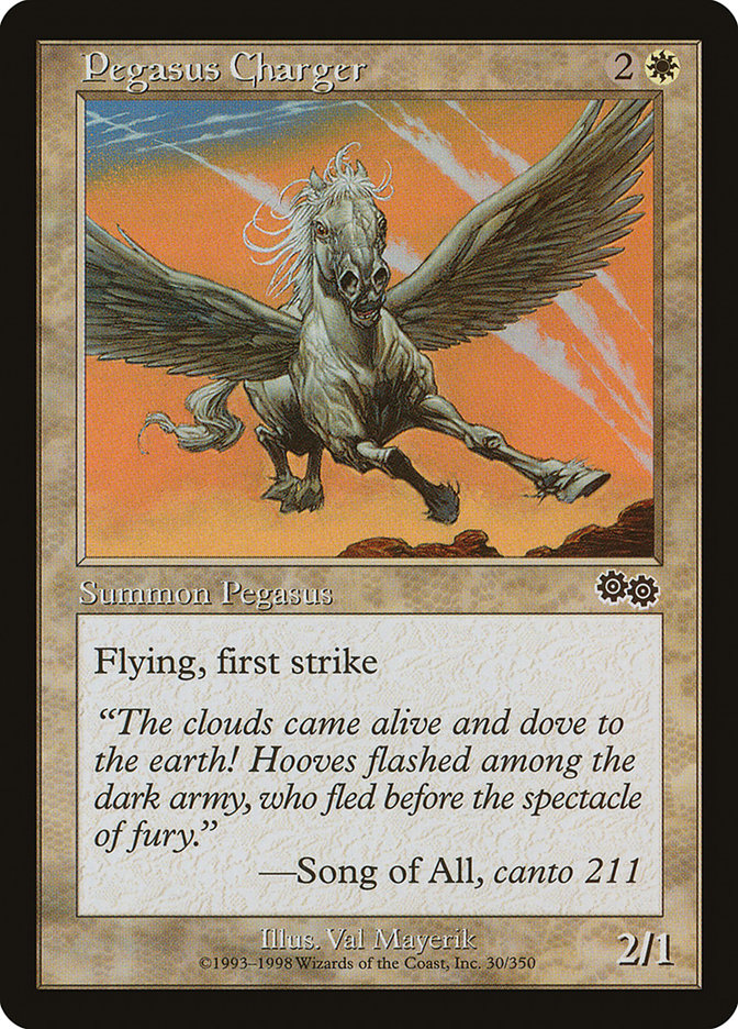 Pegasus Charger [Urza's Saga] Magic: The Gathering