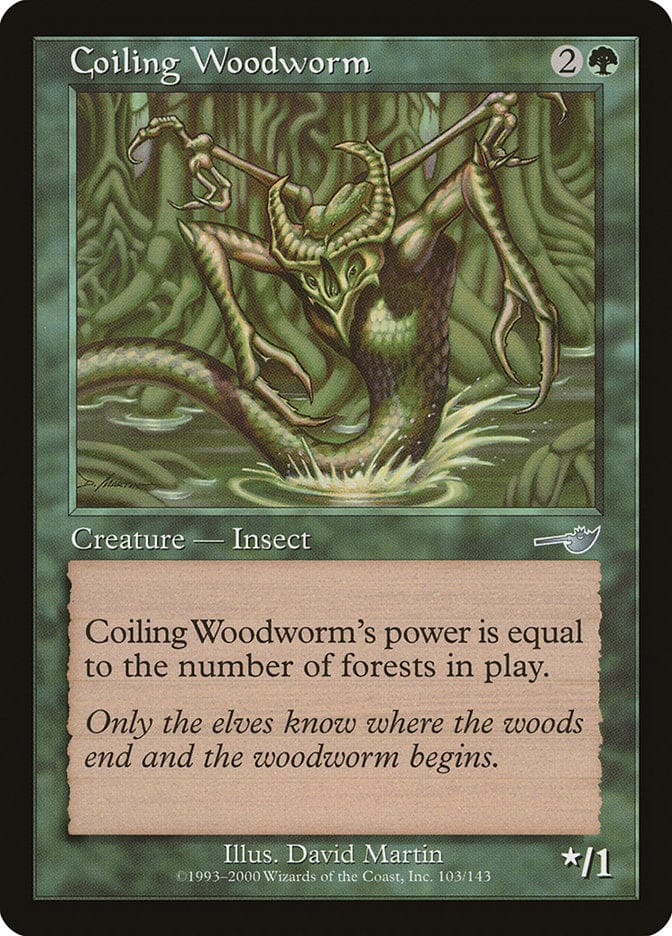 Coiling Woodworm [Nemesis] Magic: The Gathering
